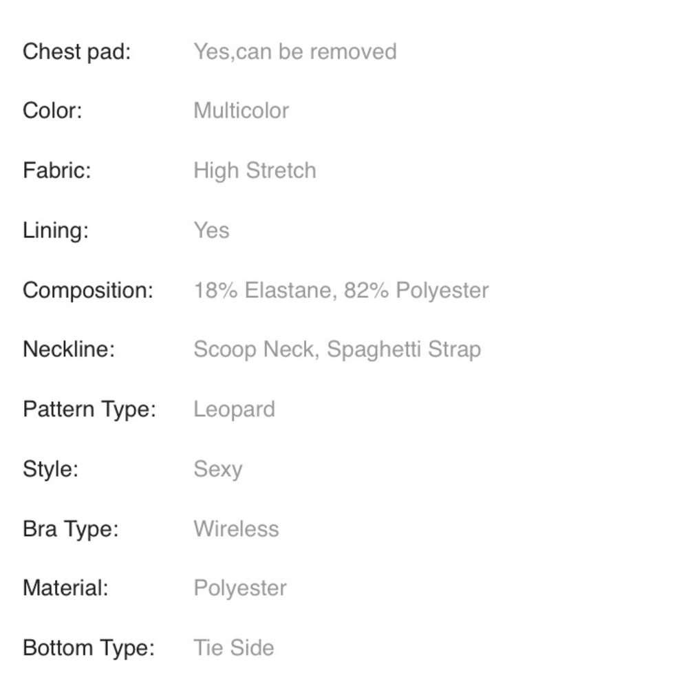 🐆 NWT Leopard spaghetti strap bikini - Picture 6 of 6